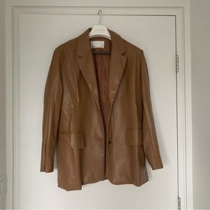 Oak & fort leather blazer